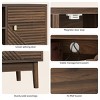 GlasFlength TV Stands and Consoles TV Cabinet Modern Media Console with Open Shelf for Living Room Bedroom, Brown, 43.31"*15.75"*18.9" - 3 of 4