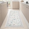 Washable Rugs Non Slip Modern Floral Area Rug for Living Room & Bedroom - 3 of 4