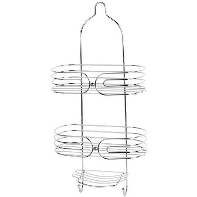 Home Basics Chrome Plated Steel Shower Caddy