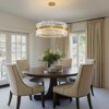 CityFurn Modern Round LED Crystal Chandelier Drum Pendant Light - 2 of 4