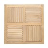 Amazonia Teak Square MauiMood Outdoor Patio Coffee Table Natural Wood: All-Weather Resistant - 2 of 4