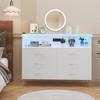 Whizmax 6 Drawer Dresser for Bedroom, 6 Drawers Dressers with 2-Tier Open Shelves, Modern Chest of Double Wide Drawers for Living Room, Entryway - 3 of 4