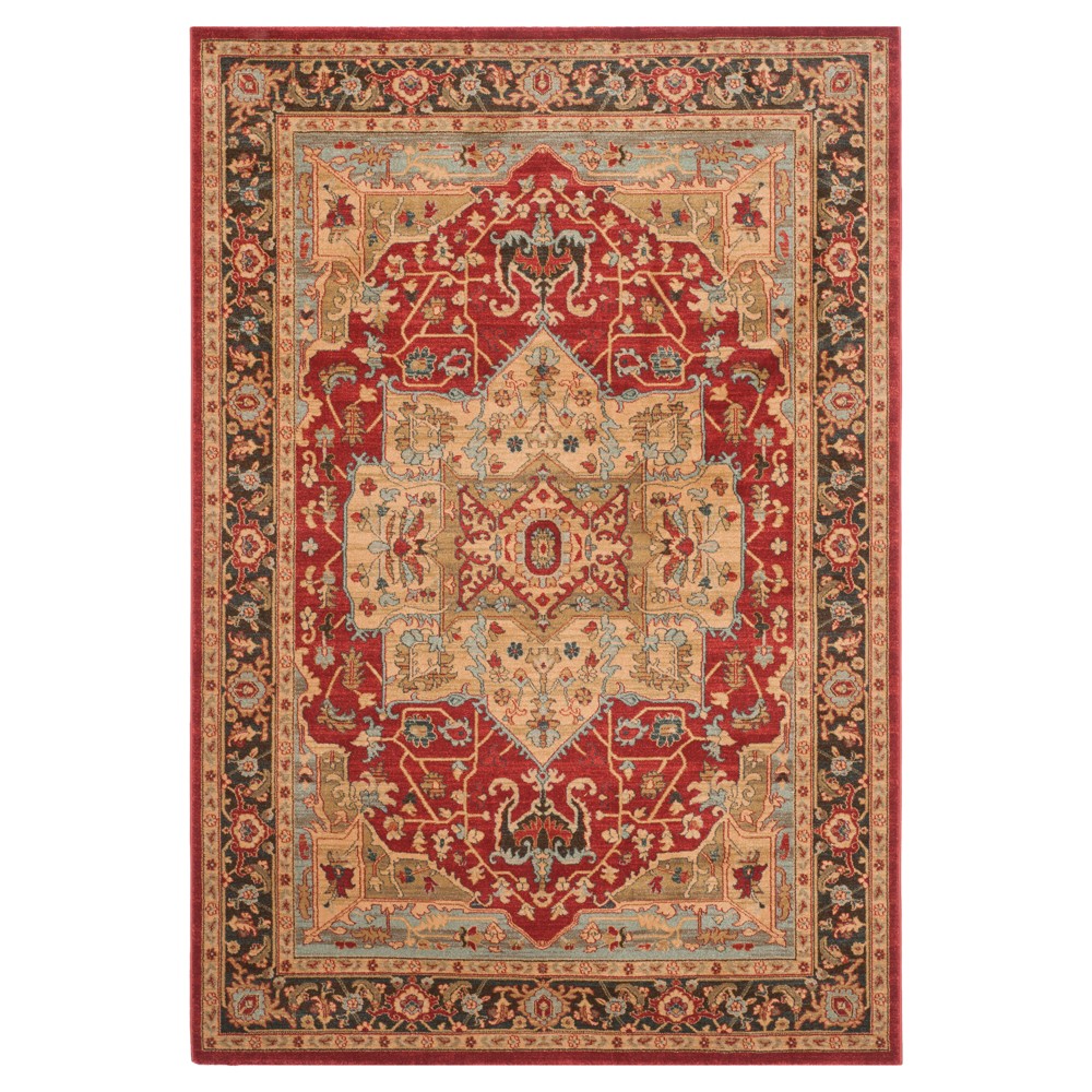 Hawly Area Rug - Natural/Red (6'7inx9'2in) - Safavieh