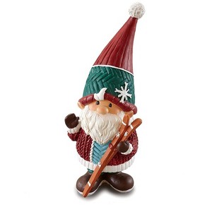 The Lakeside Collection Ceramic Christmas Gnome - Holiday Figurine for Indoor/Outdoor Display - 1 of 4