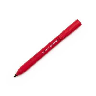 TRU RED Pen Permanent Markers Fine Tip Red Dozen TR54539