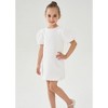 2Bunnies Girls' Textured Puff Sleeve Dress - 4 of 4