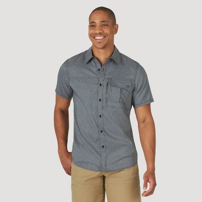 wrangler denim short sleeve shirt