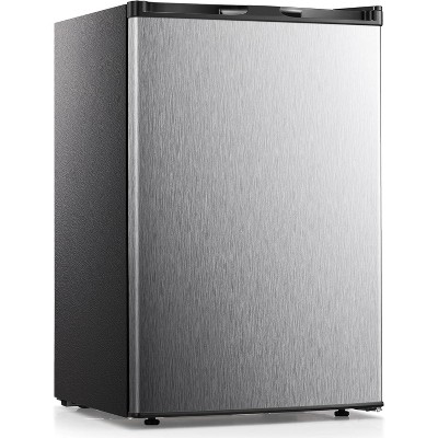 ZAFRO Small Mini Freezer, 3.0 Cu.Ft Upright Freezer, Compact Standing Deep Freezer with Adjustable Thermostat, Removable Shelves , Silver