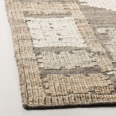 Ivory Wool Hand-Knotted Textured Area Rug - 9' x 12'