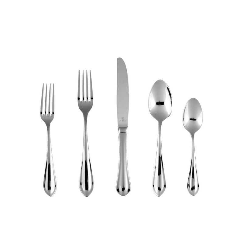Fortessa Tableware Solutions 20pc Forge Stainless Steel Flatware Set Silver, 1 of 7
