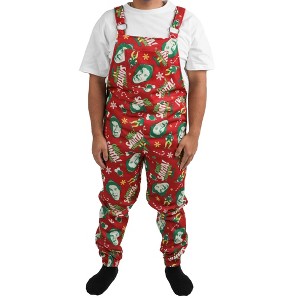 Elf All-over-Print Adult Red Union Suit - 1 of 3
