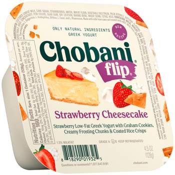 Chobani Flip Strawberry Cheesecake Low Fat Greek Yogurt - 4.5oz