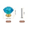 Unique Bargains Crystal Cabinet Knobs with Screw for Cupboard Wardrobe 6 Pcs - 2 of 4