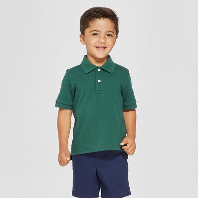 boys green polo shirt