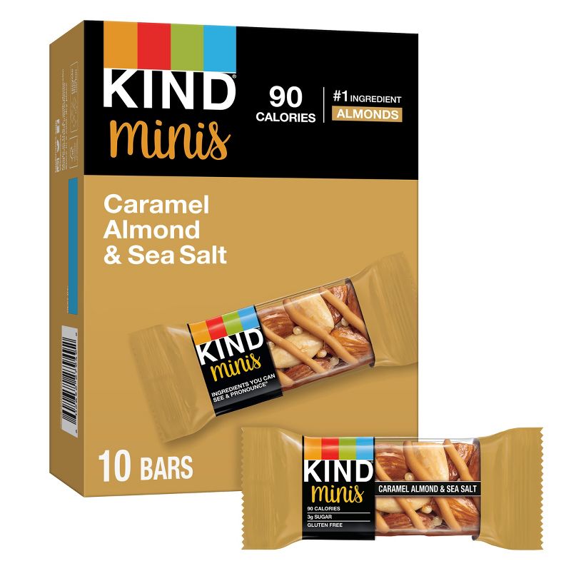 KIND Minis Caramel Almond Sea Salt - 7oz/10ct, 1 of 11