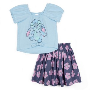 Disney Square Neck T-Shirt and Skirt Outfit Set - 1 of 4