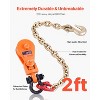 VEVOR 2 Ton Snatch Block with G80 Chain, Swivel Shackle, 3" Sheave for 3/8" Wire Rope, Snatch Block Pulley for Towing and Recovery,Orange & Gold - 3 of 4