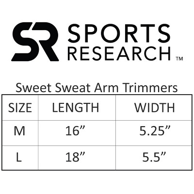 Medium Black Neoprene Arm Trimmers for Enhanced Sweat