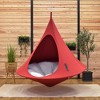 Vivere Double Cacoon Hanging Chair Indoor/Outdoor Polyester Canvas Hammock, Red - 4 of 4