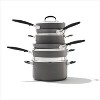 OXO 10pc Ceramic Non-Stick Pot and Pan Set Black: Kitchen Cookware Set, Anodized Aluminum, Gas Compatible - 3 of 4