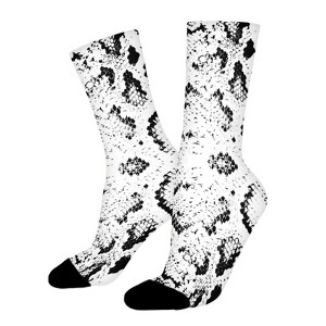 Snake Skin Women Printed Crew Socks Funny Funky Socks Soft Polyester Novelty Gifts for Artists Men - 1 of 1