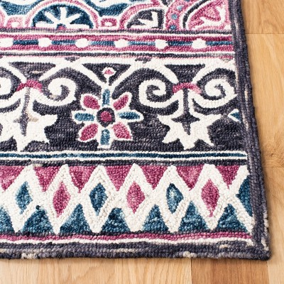 Elegant Ivory Square Tufted Wool Rug - Handmade & Non-Slip