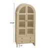 70" Tall Arched Kitchen Pantry Cabinet with Adjustable Shelves, Drawers & Acrylic Doors, Anti-Tip Modern Farmhouse Storage for Living Room - 4 of 4
