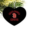 South Dakota Coyote Heart Love Wood Christmas Tree Holiday Ornament - 2 of 3