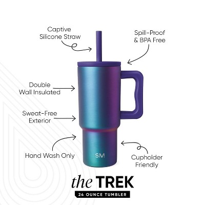 Simple Modern 24oz Trek Prism Lidded Tumbler Dark Purple NEEDS CLEANING
