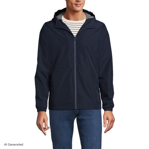 Мужские куртки Lands' End Men's Rain Jacket - Large - Classic Navy