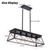 31.5'' Pendant Light, Height Adjustable 5-Light Hanging Lamp, Industrial Metal Chandelier for Kitchen Island, Dining Room, Foyer, Black - 2 of 4