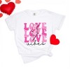 Simply Sage Market Women's Love Vibes Bolt Short Sleeve Garment Dyed Tee - 3 of 4
