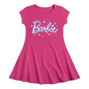 Girls' - Barbie - Winter Breeze Fit & Flair Cap Sleeve Dress - 1 of 1