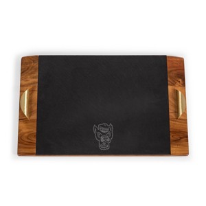 NCAA NC State Wolfpack Covina Acacia Wood and Slate Black with Gold Accents Serving Tray - 1 of 4