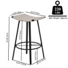 Counter Height PVC Handwoven Backless Bar Stools with Round Footrest Set of 2 for Indoor & Outdoor - 4 of 4