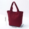 Unique Bargains Cotton Sturdy Reusable Mini Lunch Canvas Tote Bag with Handles 1 Pc - 2 of 4
