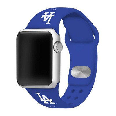 Mlb Los Angeles Dodgers Apple Watch Compatible Silicone Band 38mm Blue Target