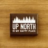 Slickblue Rustic Pine Wood Sign, "Up North Is My Happy Place", Multiple Colors, 9x12 Hanging Plaque - 3 of 3