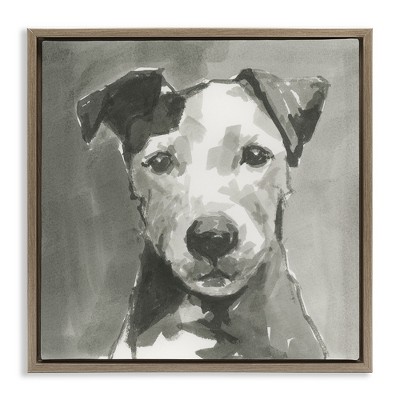 Stupell Industries Muted Dog with Quiet Expression, 18" x 18"