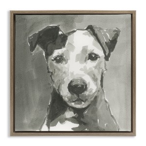 Stupell Industries Muted Dog with Quiet Expression, 18" x 18" - 1 of 4