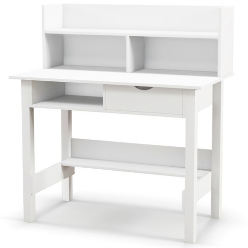 Costway Computer Desk Wooden Writing Desk Modern Home Office Workstation Pc  Laptop Table For Small Space White : Target