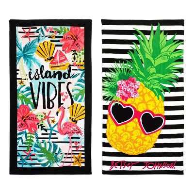 2pk Island Vibes Chill Pineapple Beach Towel - Betseyville