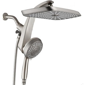Itopfox High Pressure Rain Shower Head with Handheld Spray Combo, Fixed Showerhead & 10 Sprays Handheld, Detachable Showerheads with Magnetic Docking - 1 of 4
