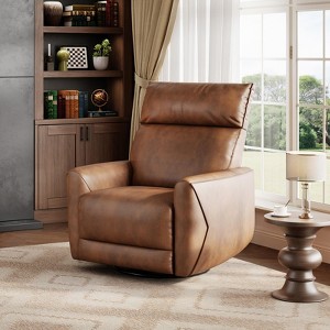 Garvee Power Recliner Chair, Swivel Rocker Chair, Chenille Upholstered Glider Recliner with USB Ports, Ergonomic High Back Single Sofa - 1 of 4