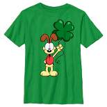 Boy's Garfield St. Patrick's Day Odie Shamrock Balloon T-Shirt