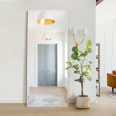 Arched Full Length Mirror With Stand,Standing Full Body Mirror,Wall-Mounted Mirrors For Living Room,Bedroom,Cloakroom,Gold-The Pop Home