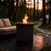 28" Propane Gas Fire Pit Table, 50000 BTU Square Outdoor Steel Fire Pit, Patio Deck Garden Backyard Tabletop Fireplace with Lid, Black - 4 of 4