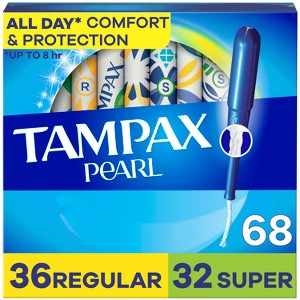Tampax Pearl Duo Pack Tampons - Regular/Super - Unscented - 1 of 4