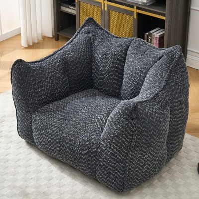 Aukfa Bean Bag Sofa Chair - Ultra-Comfortable Square Lazy Chair for Adults, Soft Premium Fabric for Living Room, Bedroom & Game Room