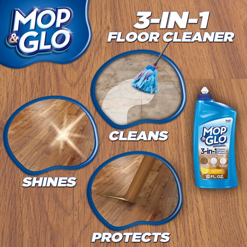 Mop & Glo Professional Multi-Surface Floor Cleaner, Fresh Citrus Scent 64 Oz, 2 of 7